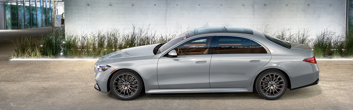 2025 Mercedes-Benz S-Class light gray color car left view