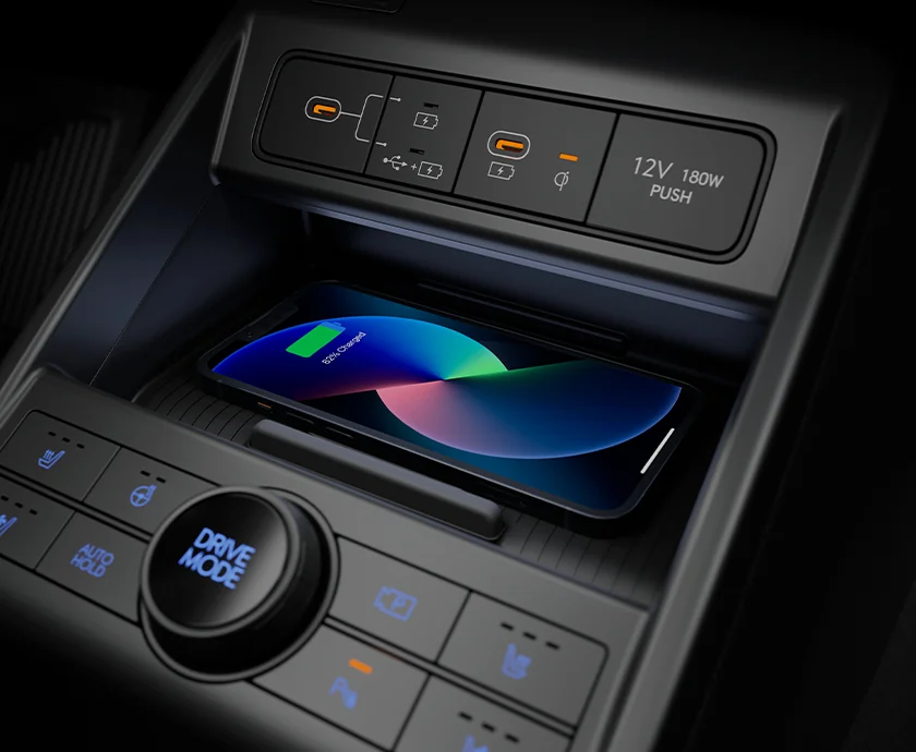 2026 Hyundai Kona interior view of charger