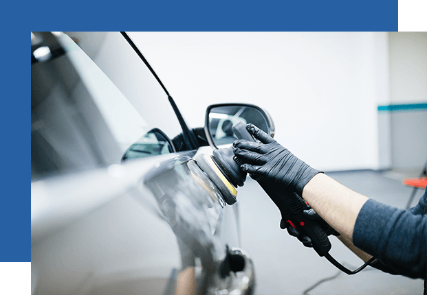 Collision repair being done