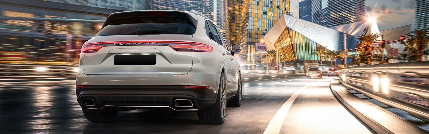 Rear view of the 2021 Porsche Cayenne