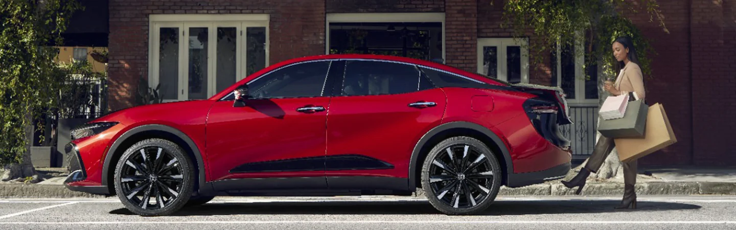 a red 2026 Toyota Crown XLE