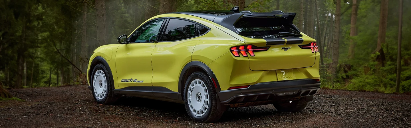 2024 Ford Mustang Mach-E Range back side yellow