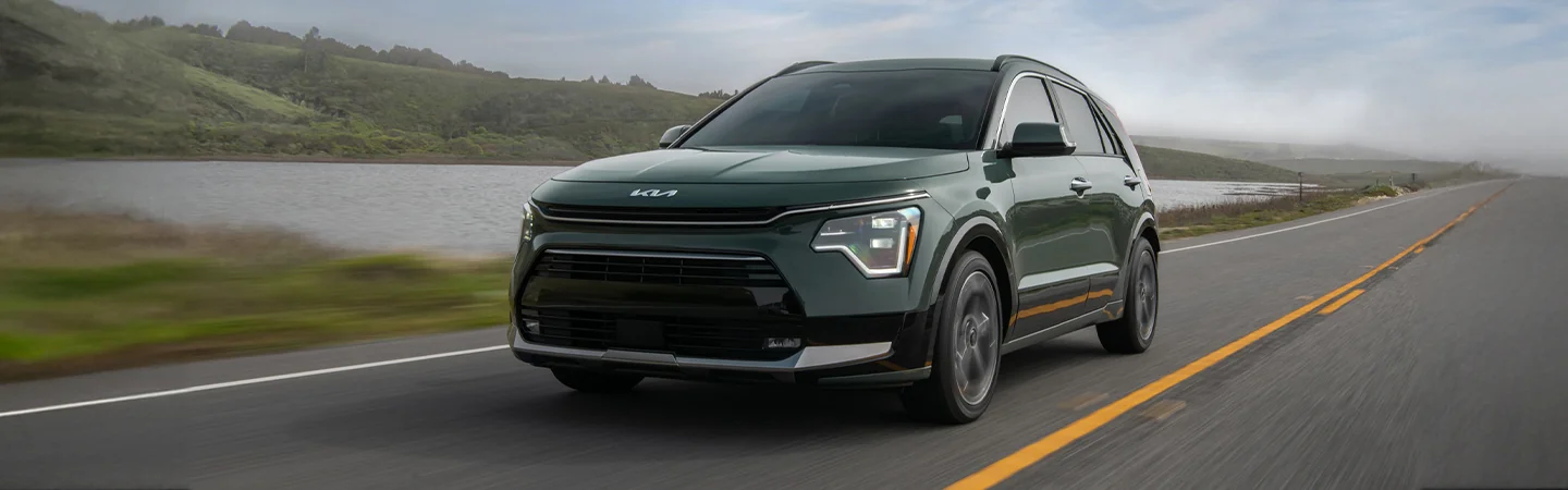 2024 Kia Niro Hybrid Specs front side in green