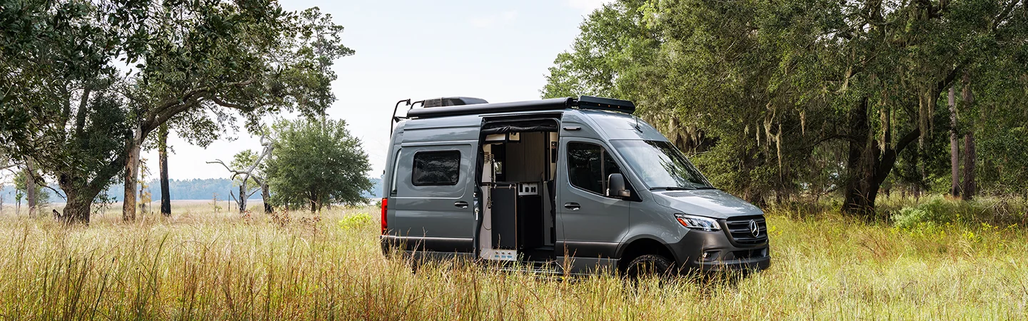 2025 Mercedes-Benz Sprinter Cargo Van Specs Grey color Side View