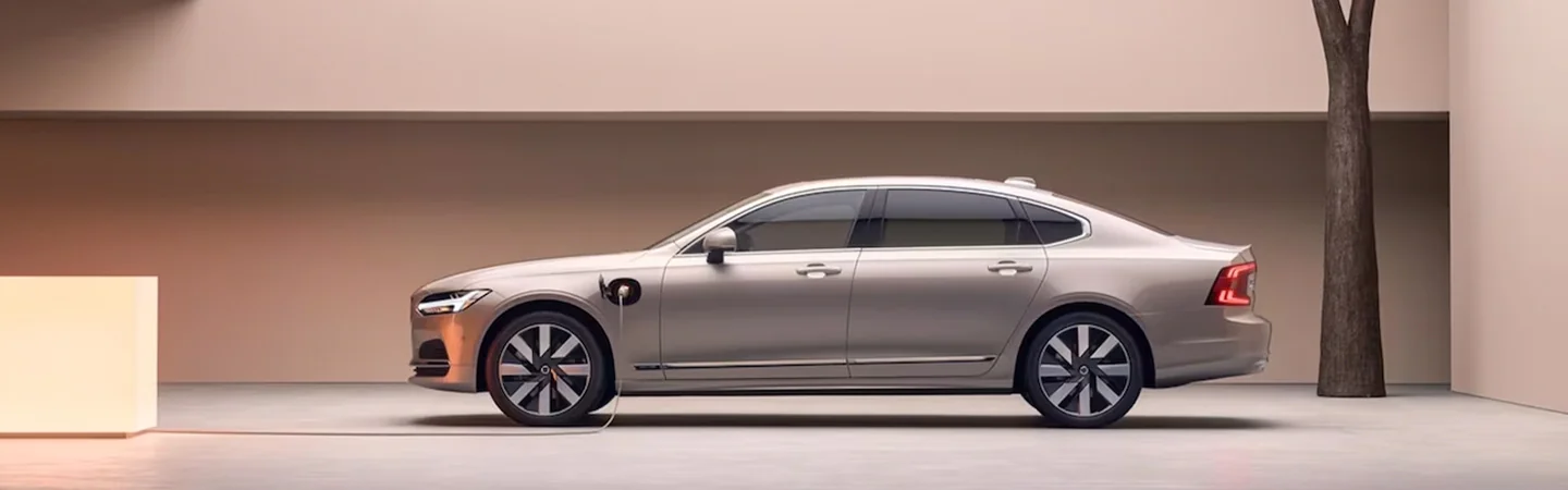 2024 Volvo S90 Recharge side view silver