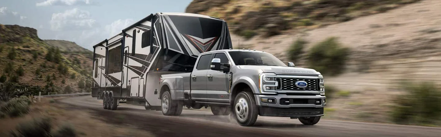 2024 Ford Super Duty front side in silver
