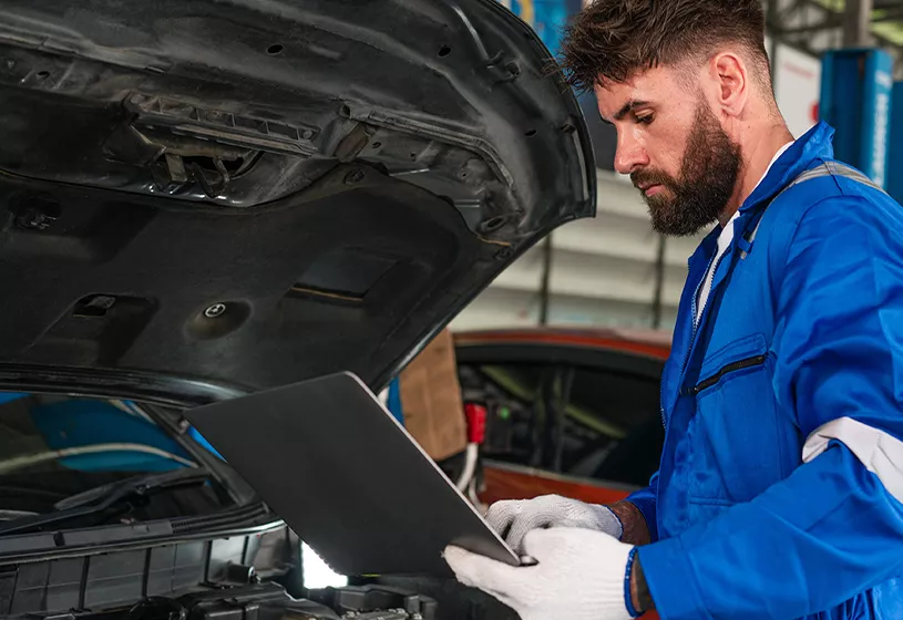 Service advisor assisting a customer