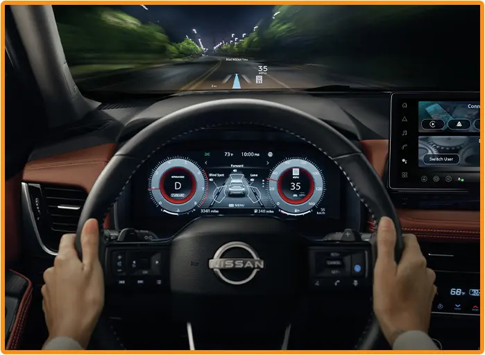 dashboard of brand new Nissan SUV