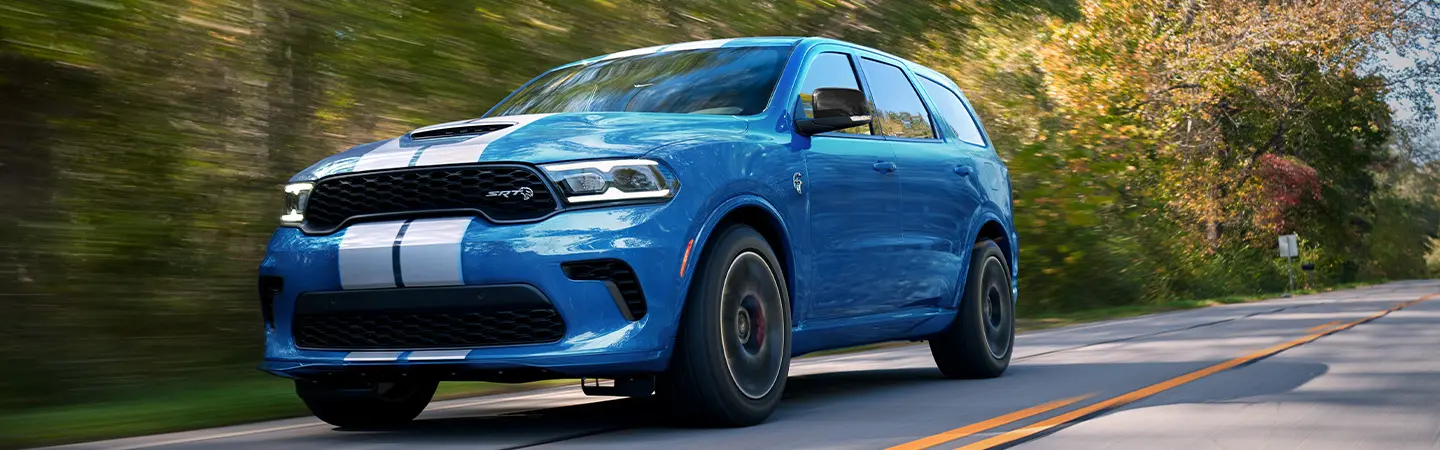 2024 Dodge Durango Specs red silver solor frontviews