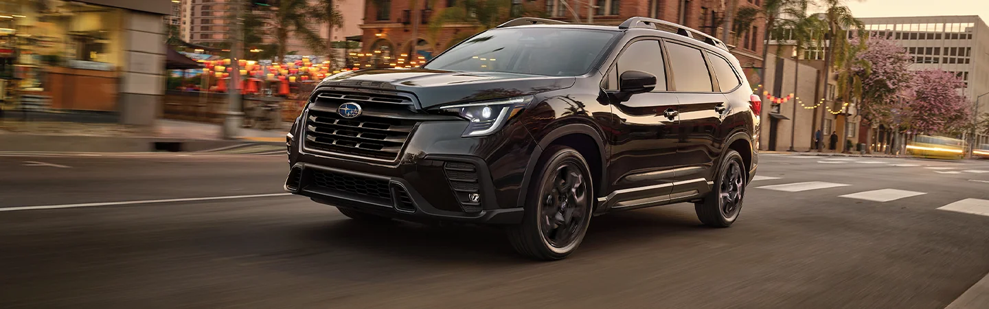 2025 Subaru Ascent driving in a city