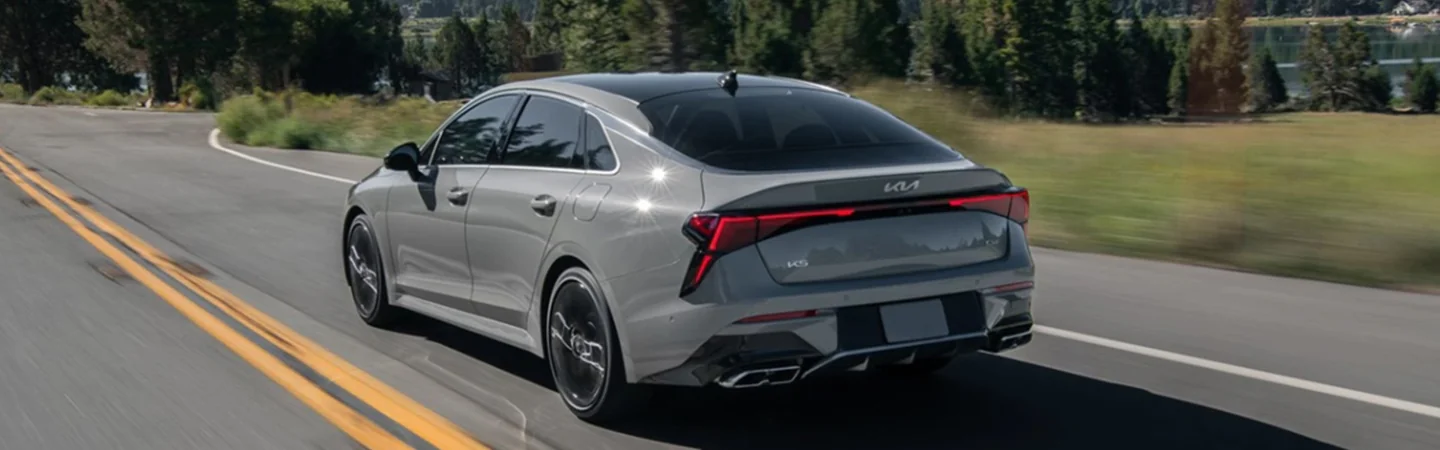 2025 Kia K5 Specs back side in silver