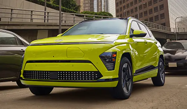 new Hyundai parked on street