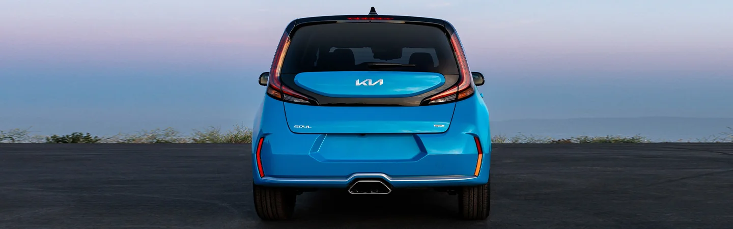 2024 Kia Soul Gas Mileage blue color back view