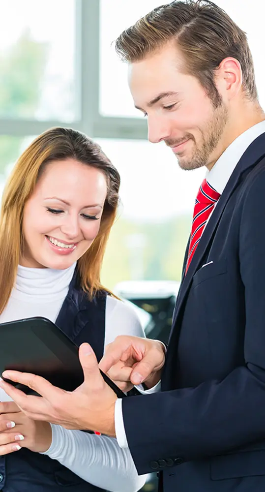 salesperson helping customer