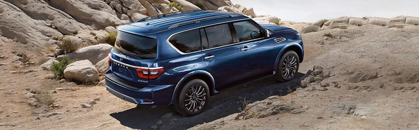 2024 Nissan Armada Specs top side view blue