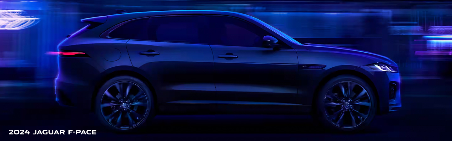 2024 Jaguar SUV Lineup side front in blue colour