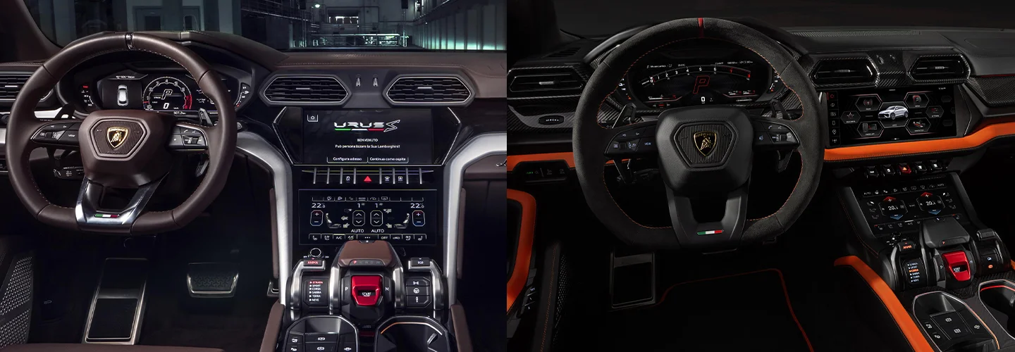 comparing insides 2025 Lamborghini Urus models