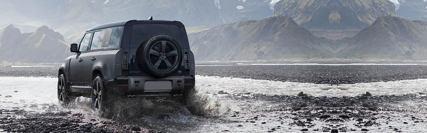 2022 Land Rover Defender Specs in a creek