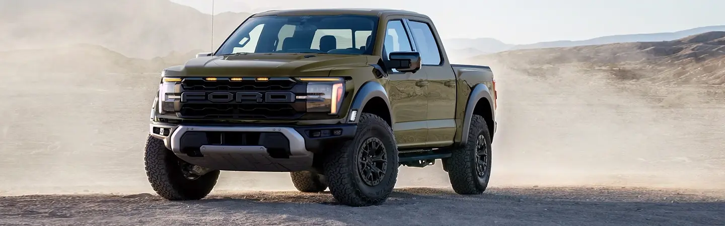 2024 Ford F 150 vs Ford Ranger green color front view