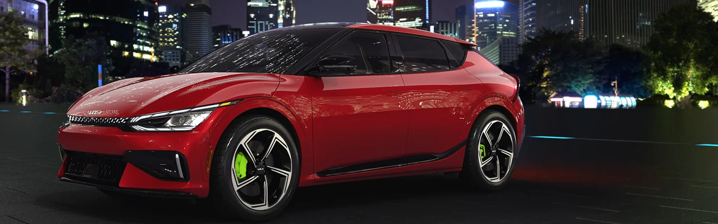 2024 Kia EV6 Range front side in red