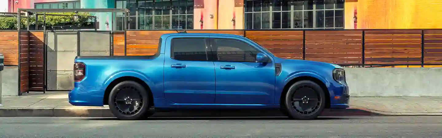 2025 Ford Maverick Blue color car park on road