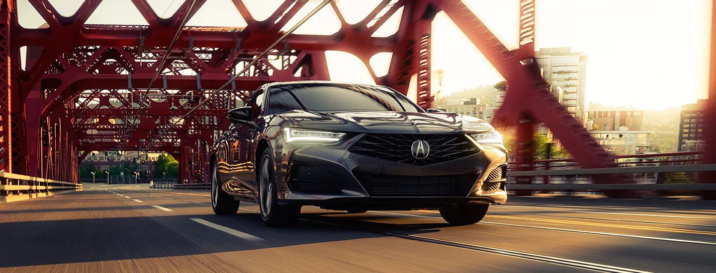 2025 Acura TLX Driving on the bridge
