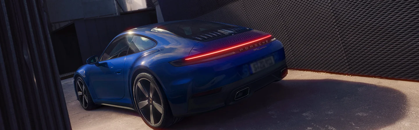 rear view of a 2025 Porsche 911 Carrera