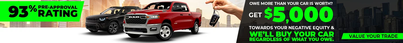 93% PRE-APPROVAL RATING OWE MORE THAN YOUR CAR IS WORTH? GET $5,000 TOWARDS YOUR NEGATIVE EQUITY & WE'LL BUY YOUR CAR REGARLESS OF WHAT YOU OWE.