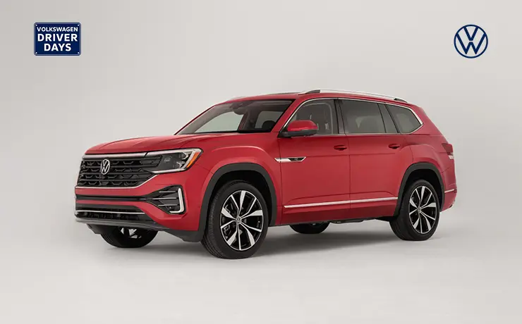 Front view of New 2026 Volkswagen Tiguan in red