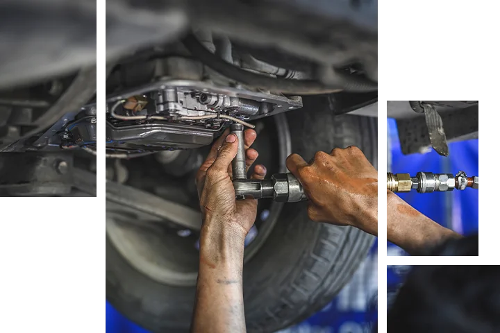 mechanic working on car