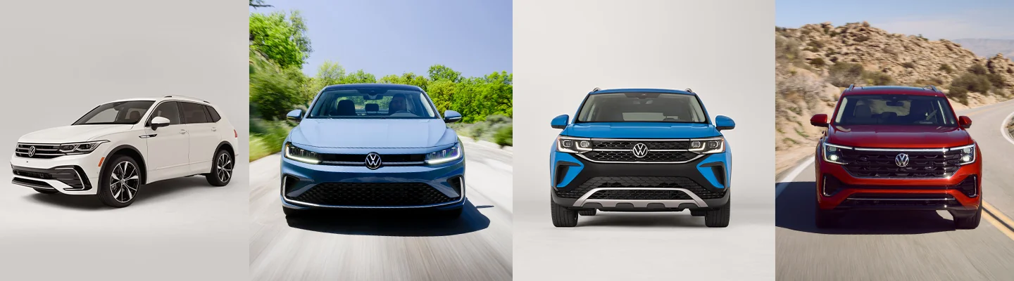 4 Volkswagen models side by side