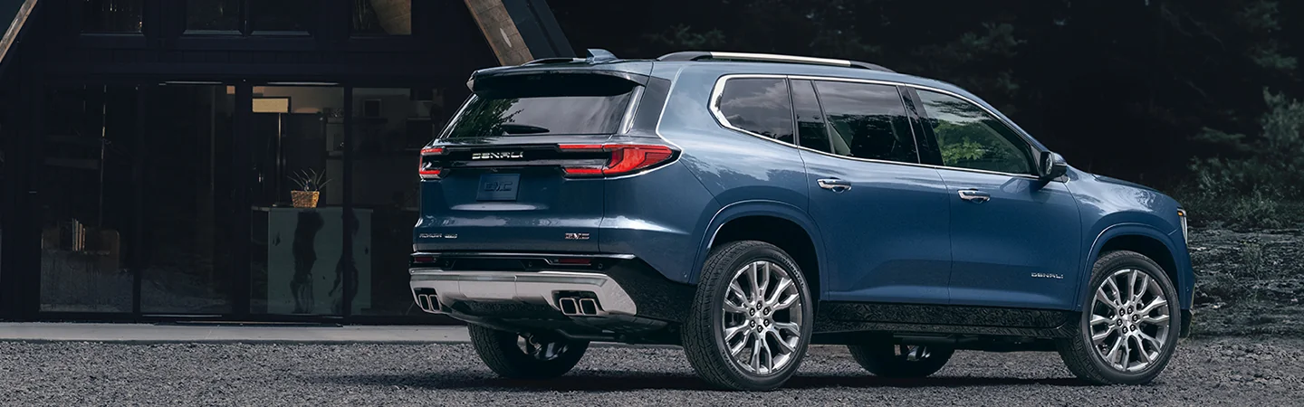 2024 GMC Acadia Specs blue color side view