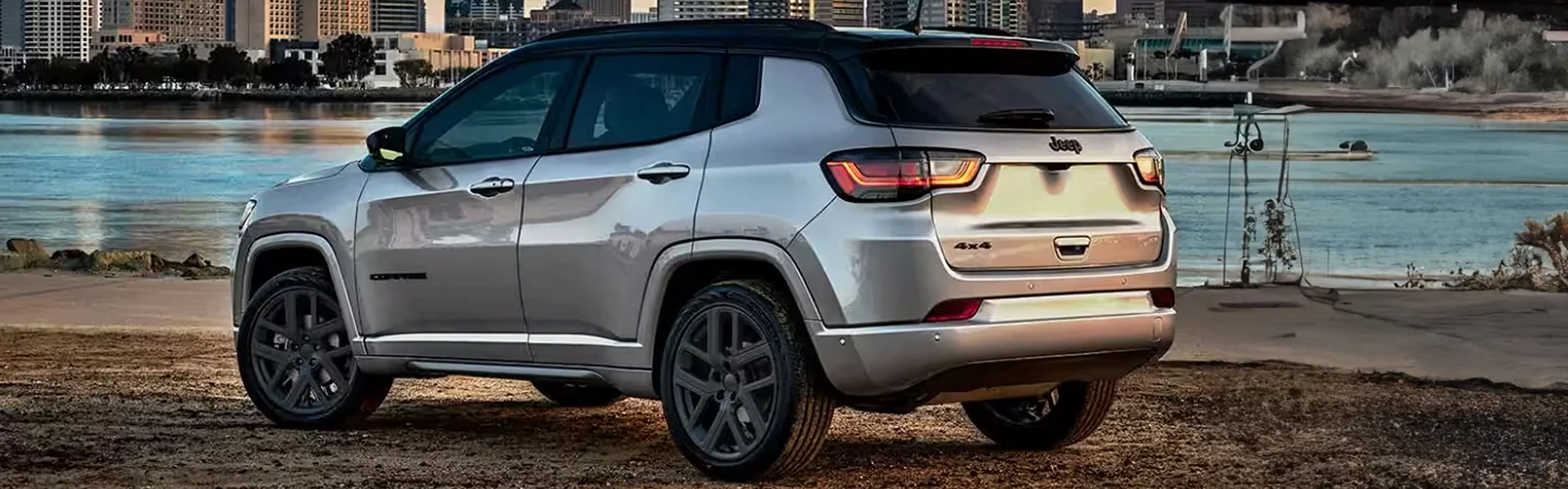 2024 Jeep Compass Specs back side view silver