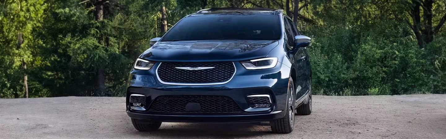 2024 Chrysler Pacifica Specs front view side blue