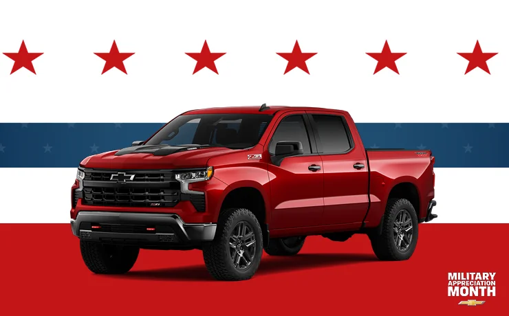 Chevrolet Military Discoung red Silverado