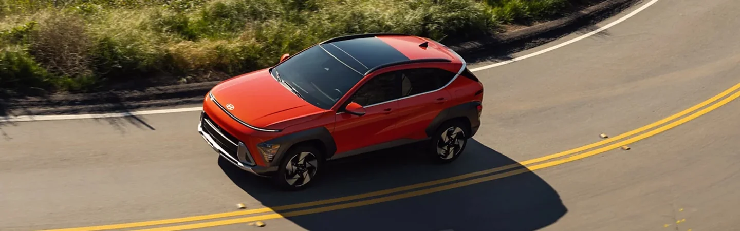 Hyundai Kona Specs red top view