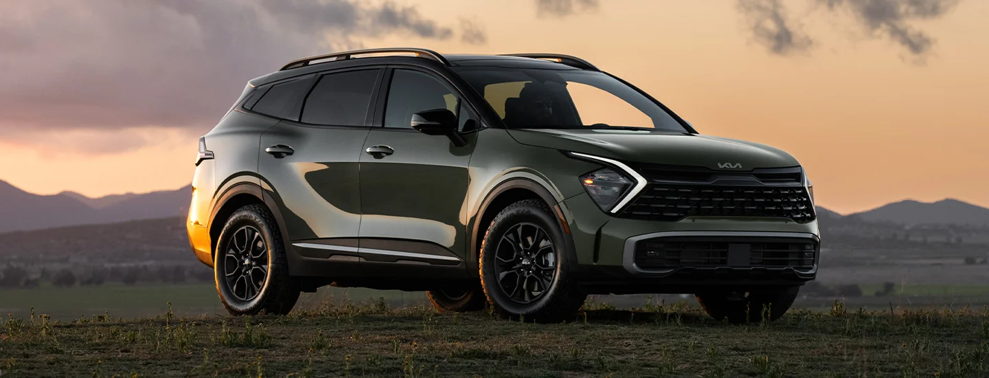 2025 Kia Sportage Specs Green Color Front View