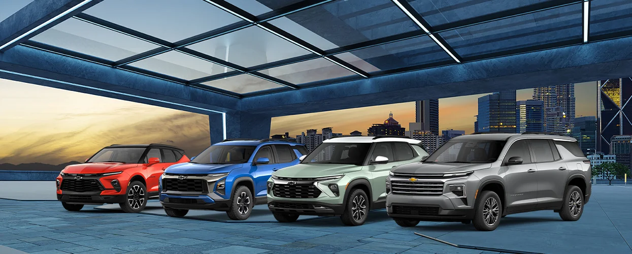 Model lineup of Chevy SUVs