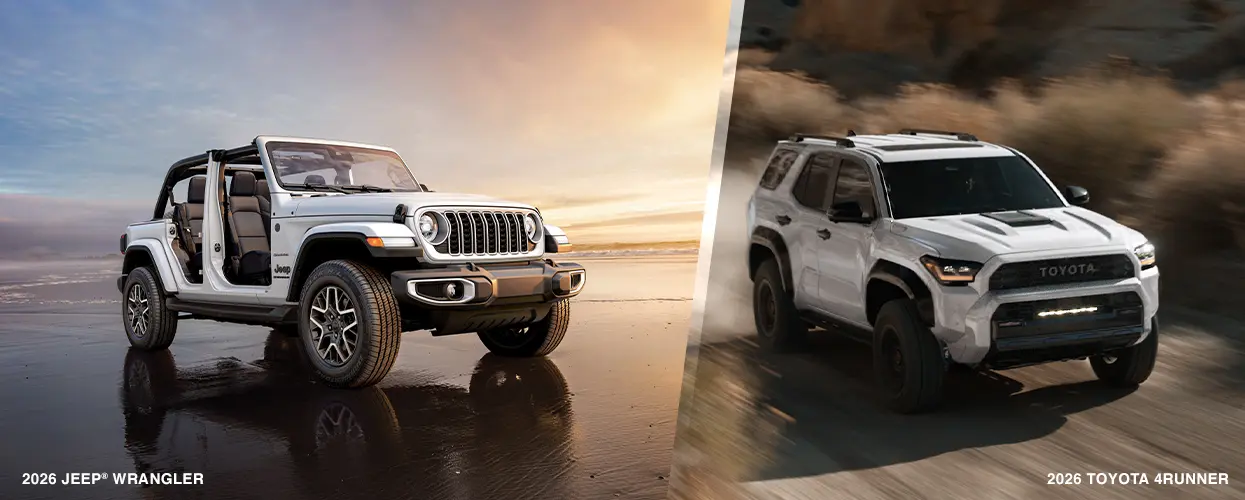 split image of a 2026 Chrysler Pacifica and a Honda Odyssey