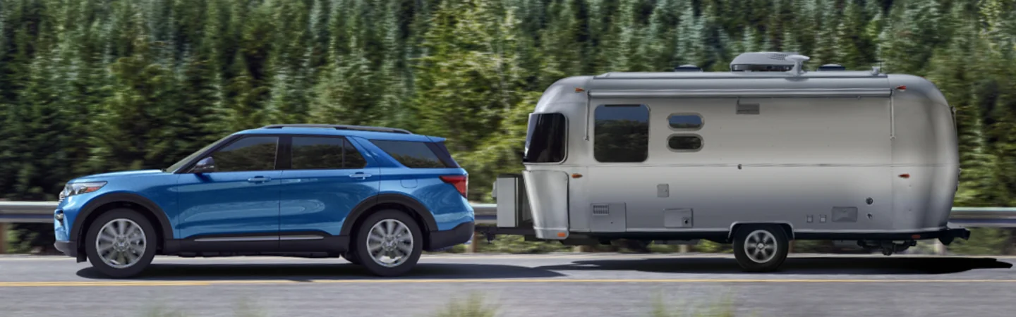 2025 Ford Explorer Specs front side view blue