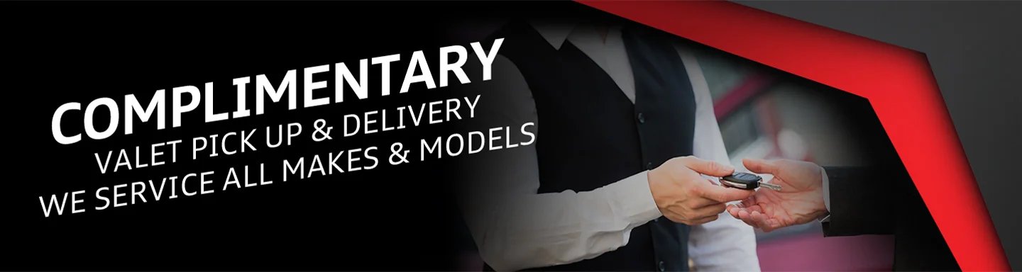 Complimentary valet pick up and delivery