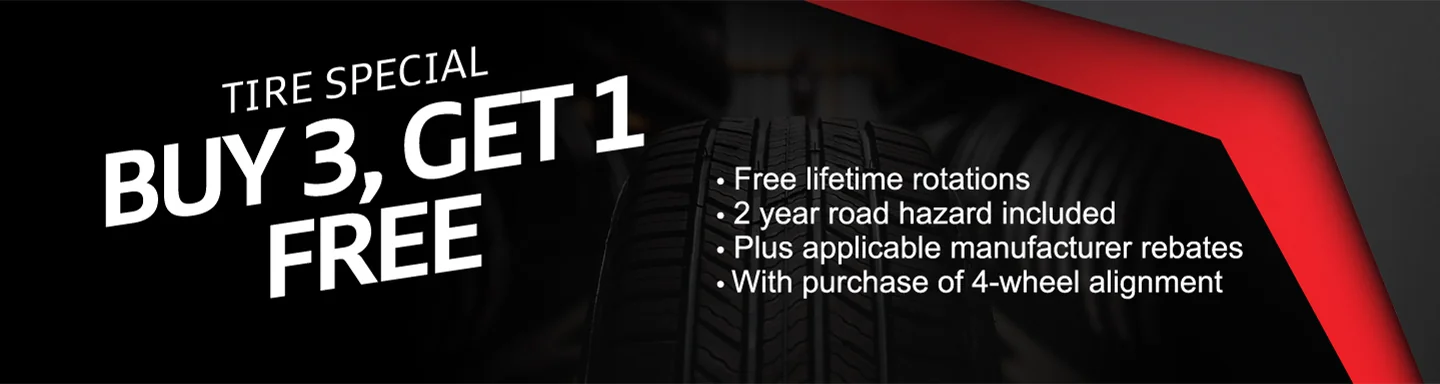 Tire Special - Buy 3 get 1