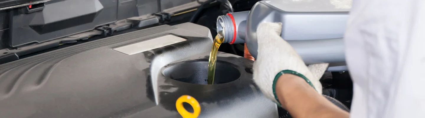 Oil Change Service being done