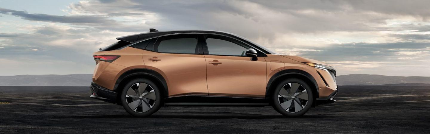 Side view of the 2022 Nissan Ariya parked