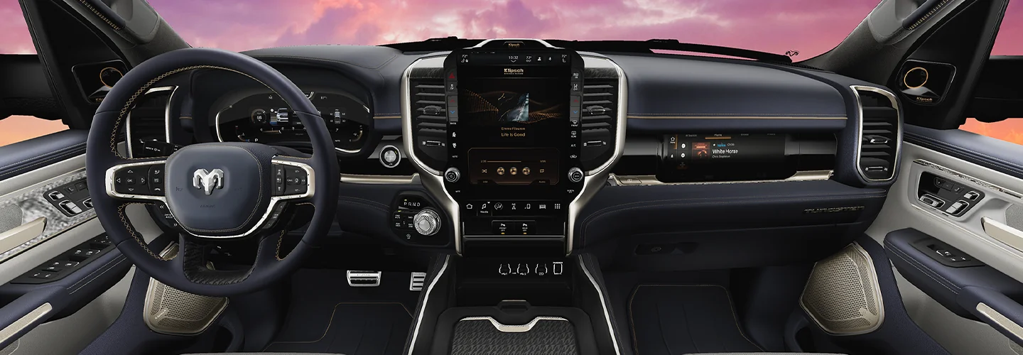 2025 RAM 1500 vs Ford F-150 interior image