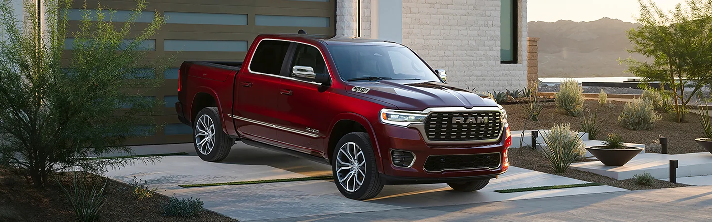 2025 RAM 1500 vs Ford F-150 redcolor frontview