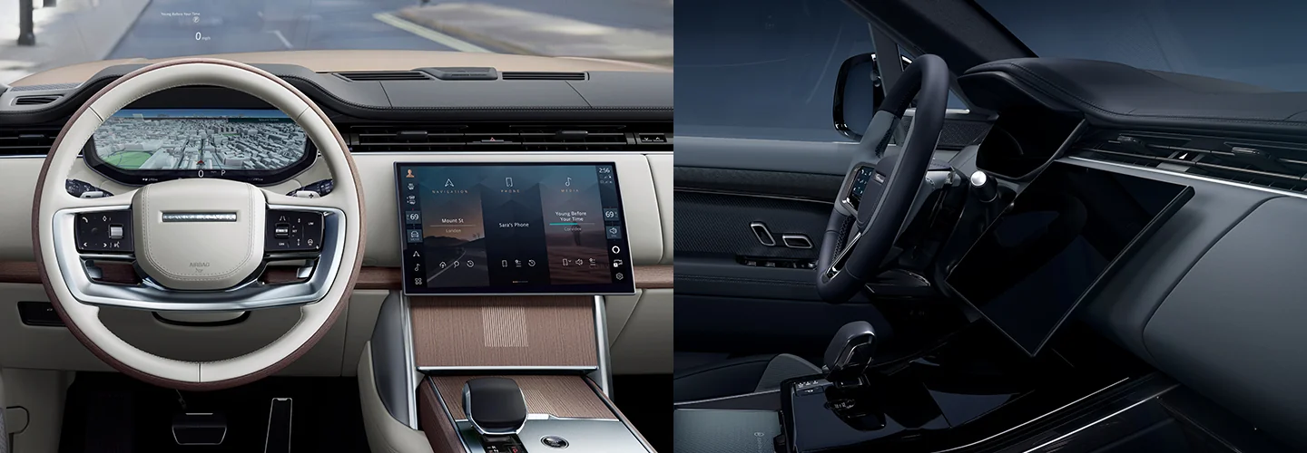 2025 Range Rover Hybrid Comparison Interior View and Interior Side View