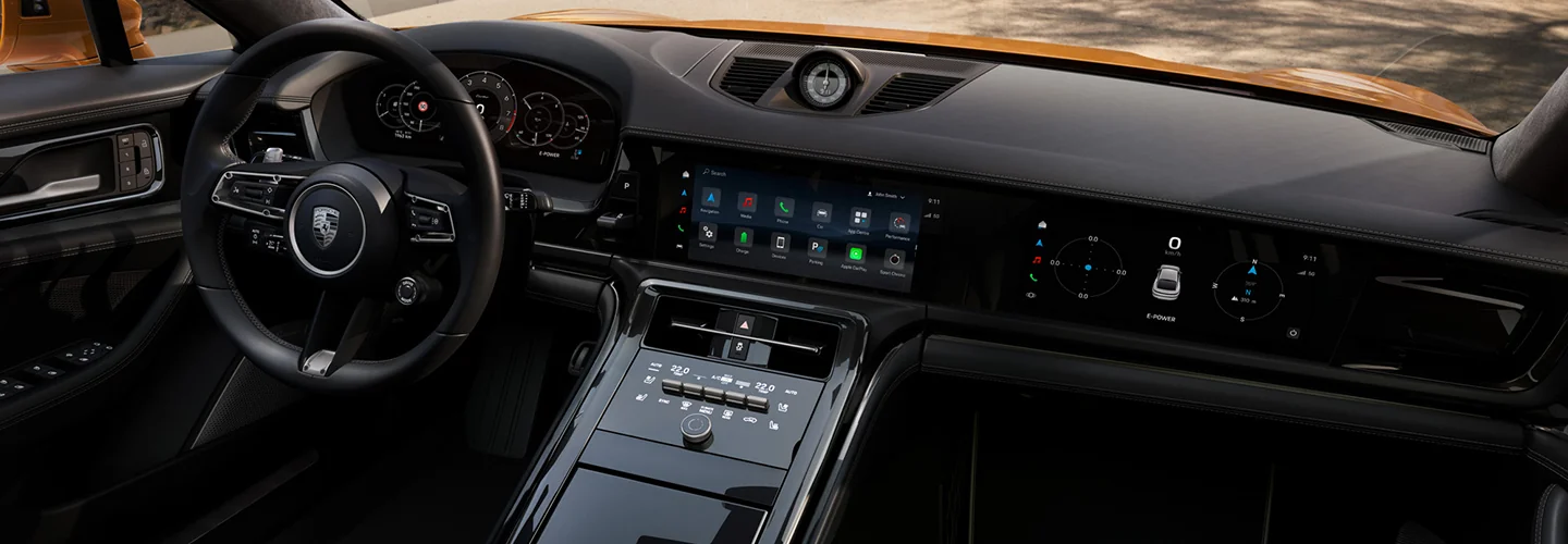 interior view of a 2026 Porsche Panamera 4 E-Hybrid