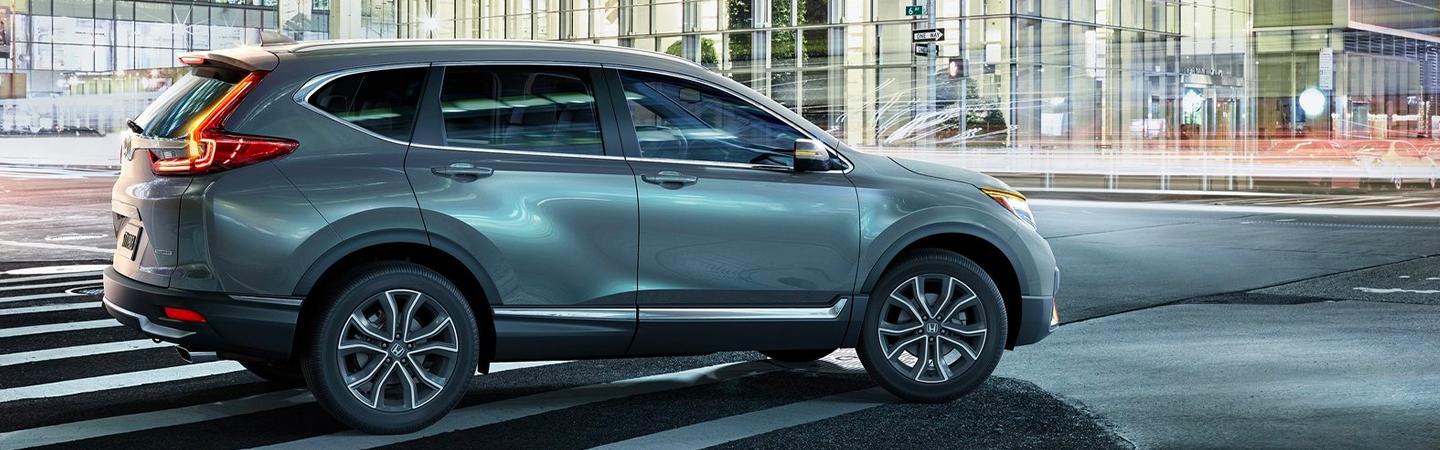 Gray Honda SUV parked 