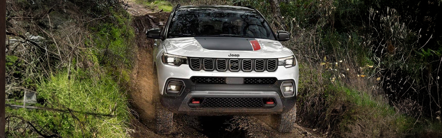 2024 Jeep Compass Gas Mileage front side in white